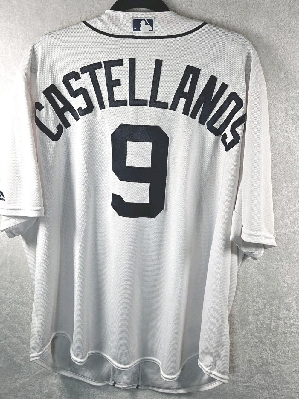 Majestic Detroit Tigers Jersey Mens 2XL White Nick Castellanos MLB Vintage